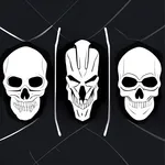 white skull mask image